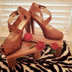 Michael kors peep toe heels